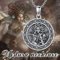 wholesale 925 Sterling Silver Medusa Head Pendant Necklaces for Women Gothic s 45cm Chain Length-0-4