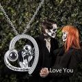 TOUPOP Sterling Silver Crystal Nightmare Necklace Jack Skull Sally Gift-0-1