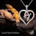 wholesale 925 Sterling Silver Heart Gecko Pendant Necklace - Unique s for Women and Girls-0-4