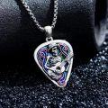 wholesale 925 Sterling Silver Abalone Shell Guitar Skull Pendant Necklace for Men's Gifts Egyptian Jewelry-0-3
