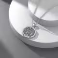 wholesale 925 Sterling Silver Heart & Tree Pendant Necklace with Cubic Zirconias for Women's Family s-0-2