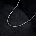 wholesale Sterling Silver 2 5mm Solid Byzantine Chain Necklace Oxidized Square Link 16 36 Unisex Gift-0-2