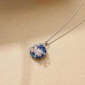wholesale 925 Sterling Silver Crystal Rose Flower Sisters Forever Pendant Necklace-0-4
