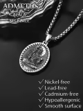 wholesale 925 Sterling Silver Zodiacl Bodhisattva Pendant Necklaces Wholesale  Buddha Talisman Protection Jewelry for Men with 24+2 Round Chain-0-4