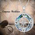 wholesale TOUPOP Compass Necklace For Women Sterling Silver Celtic Knot Necklace Compass Gifts Jewelry For Men Women Sister Wife Mom Girlfriend Friend Birthday Mother's Day Christmas Gift Graduation Gifts -0-3