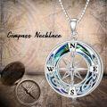 TOUPOP Sterling Silver Celtic Knot Compass Necklace Gift-0-3