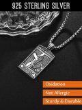 wholesale 925 Sterling Silver Rectangular Cross St. Andrew Protect Us Mens Pendant Necklace -0-3