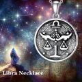 wholesale 925 Sterling Silver 925 Libra Zodiac Sign Pendant Necklace for Women-0-2