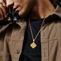 wholesale 925 Sterling Silver Gold Plated Celtic Cross Knot Pendant Necklace For Men Women-0-2