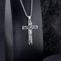 wholesale 925 Sterling Silver Crucifix Pendant with INRI Inscription and Crystal Accents - Christian Gifts for Her Him Mother's Day Anniversary Birthdays-0-1