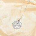 wholesale 925 Sterling Silver Compass Pendant Necklace with Cubic Zirconia and Inspirational Message Our Love Guides Us Through Everything - Romantic Christmas  for Her/Mom/Wife-0-2