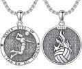 wholesale 925 Sterling Silver Volleyball Pendant Necklace Sport s for Women Girls-0-0