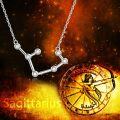 wholesale 925 Sterling Silver Austrian Crystal Zodiac Pendant Necklace - 12 Constellations Astrology s for Women-0-4