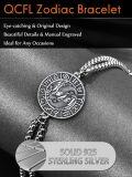 wholesale 925 Sterling Silver Pisces Constellation Zodiac Sign Bracelet for Men-0-3