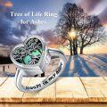 wholesale TOUPOP Tree Of Life Urn Ring For Ashes 925 Sterling Silver Family Tree Cremation Ring Memorial Keepsake Jewelry Always In My Heart Rings For Women Men -0-4
