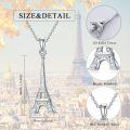 wholesale 925 Sterling Silver Eiffel Tower Necklace-0-1