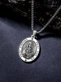 wholesale 925 Sterling Silver &  Saint Dymphna Medal Pendant - Catholic Protection -0-3