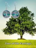 wholesale 925 Sterling Silver Abalone Shell Tree Of Life Dangle Earrings for Women's Gifts-0-5