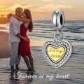 wholesale 925 Sterling Silver Gold Heart Pendant with Cubic Zirconia and Funnel for Ashes Jewelry Set-0-4