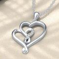 wholesale 925 Sterling Silver Infinity Heart Pendant Necklace-0-3