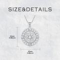 wholesale S925 Sterling Silver Moissanite Compass Necklace, 0.90 Pendant, 18+2 Chain, Gift Box-0-5
