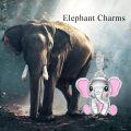 wholesale 925 Sterling Silver & Platinum Plated Elephant Charm Bead for Luck - 18mm Dangle Charm for Bracelets - Hypoallergenic Gift for Women Men-0-5