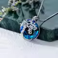 TOUPOP Sterling Silver Crystal Tree Of Life Necklace Gift For Women-0-3