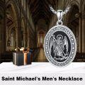 wholesale 925 Sterling Silver Saint Michael Protect Us Medal Necklace for Men/Women-0-3