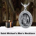 wholesale 925 Sterling Silver Saint Michael Protect Us Medal Necklace for Men/Women-0-3