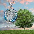 wholesale Sterling Silver Crystal Tree of Life Initial Necklace Mother s Day Gift - Rhodium Plated-0-45