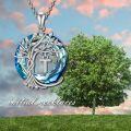wholesale 925 Sterling Silver Blue Crystal Tree of Life Initial Necklace Family Letter Pendant Birthday Mother s Day Gifts for Her-0-45
