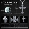 wholesale 925 Sterling Silver Crucifix Cross Pendant Necklaces with Jesus Christ Charm Christian Gifts for Men/Women-0-5