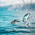 wholesale 925 Sterling Silver Dolphin Crystal Pendant Necklace s for Women Mom on the Birthday Beach Mothers Day Graduation-0-3
