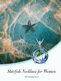 TOUPOP Sterling Silver Blue Crystal Ocean Jewelry Pendant Necklace-0-2
