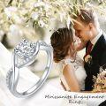 wholesale TOUPOP 1ct Moissanite Twisted Infinity Wedding Rings For Women, 925 Sterling Silver Moissanite Diamond Infinity Engagement Ring Anniversary Birthday Valentine's Day Jewelry Gifts For Her Wife Girlfriend -0-1