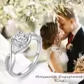 TOUPOP Sterling Silver Moissanite Twisted Infinity Wedding Rings-0-1