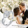 TOUPOP Sterling Silver Moissanite Twisted Infinity Wedding Rings-0-1