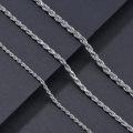 wholesale 925 Sterling Silver Twist Cable Chain Necklace for Men & Women - 4 Sizes (1-5 mm)-0-3
