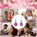 wholesale 925 Sterling Silver Natural Created Gemstone Teardrop Earrings for Mother s Day Women Her Daughter Mom Grandma-0-1