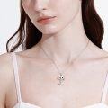 wholesale 925 Sterling Silver Crab Pendant with Heart-Shaped Stone Necklace s for Women-0-3