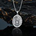 wholesale 925 Sterling Silver Our Lady of Guadalupe Pendant with Chain for Men-0-1