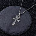 wholesale 925 Sterling Silver Ankh Pendant with Eye of Horus and Egyptian Coptic Cross Design Necklace for Men & Women Gifts-0-3