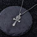 wholesale 925 Sterling Silver Ankh Pendant with Eye of Horus and Egyptian Coptic Cross Design Necklace for Men & Women Gifts-0-3