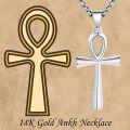 wholesale 925 Sterling Silver Egyptian Ankh Cross Pendant Necklace  for Men-0-3