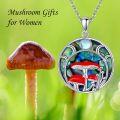 wholesale  925 Sterling Silver Moonstone Mushroom Necklace - Hypoallergenic, Nickel-Free, Handmade Moon Phase Jewelry for Women-0-3