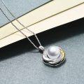 wholesale 925 Sterling Silver Round White Freshwater Cultured Pearl I LOVE YOU MOM Pendant Necklaces for Women Girls s with Cubic Zirconia Stones and Box Chain - 45cm/18inch Length-0-3
