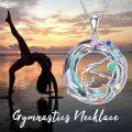 wholesale 925 Sterling Silver Heart-Shaped Ballet Dancer Pendant Necklace for Women and Girls-0-2