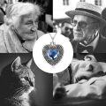 wholesale 925 Sterling Silver Heart Shaped Cremation Jewelry Pendant with Blue Crystal and Funnel Fill Kit-0-1