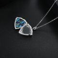 wholesale 925 Sterling Silver Abalone Shell Heart Urn Pendant Keepsake Jewelry for Women-0-2