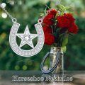 wholesale 925 Sterling Silver Horse Shoe Star Pendant Necklace with Cubic Zirconia Luck Charm s for Women-0-5